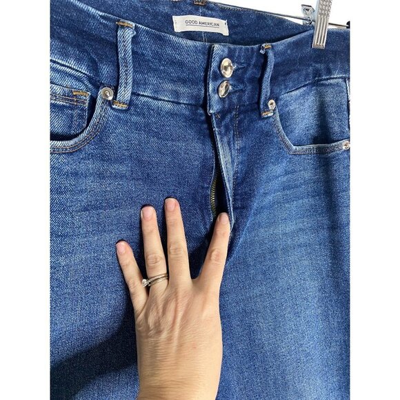 Good American Good Straight Twisted Seam Jeans-sz 27 - Picture 8 of 10